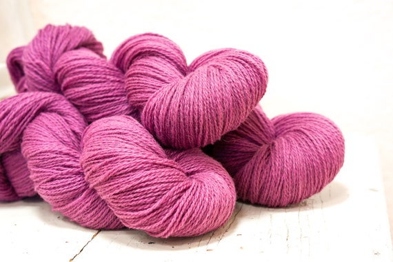 Lana de digitación de Nueva Zelanda color rosa rojo 100g./3,50 oz. Hilo para  tejer a mano, cuadros de crochet, lana de crochet cuadrada C 253 -   México