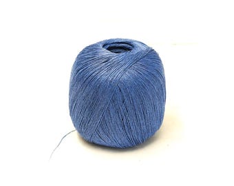Stahlblau, 100 % Leinen, Lace-Garn, 100 g/600 m, Strick-, Häkel- und Webgarn