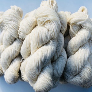 European sheep wool yarn 1 kg Yarn for dyeing Lithuania white wool yarn Hand knitting wool yarn DK Light worsted DULTWoolWhite1kg image 3