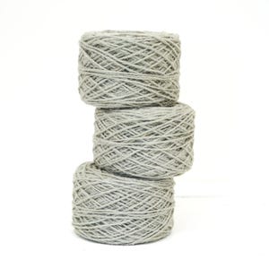 Greenish Grey European Wool Yarn: Rustic Rug Weaving, Knitting (100g/3.5oz)