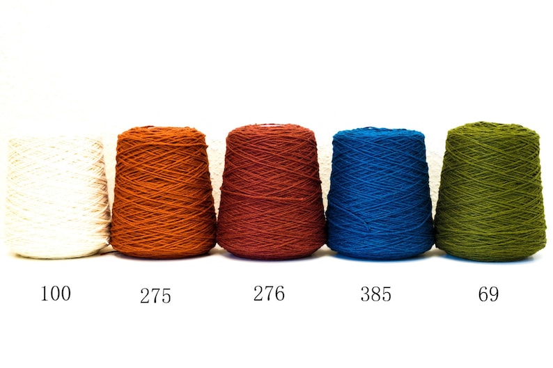 Filato di lana neozelandese multicolore in coni 500 g/550 m lana per tufting gun, realizzazione di tappeti, lavoro a maglia, uncinetto, decorazione domestica, 42 colori immagine 10