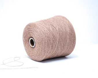 Undyed Alpaca Yarn Cone 900g/4730m Natural Slow Fashion Wool