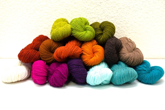 Multi coloured Wool and Polyester Blend 100g 233m a Soft Yarn for