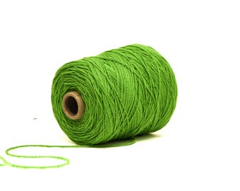 Green melange - New Zealand Wool Yarn: Rustic Worsted for Knitting, Tufting (500g / 550m) - 60