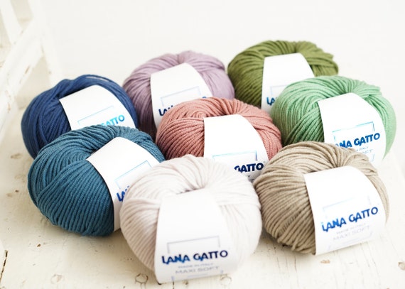 Formación Problema Bombardeo Lana Gatto Maxi hilo de lana suave Lana merino de 8 colores - Etsy España