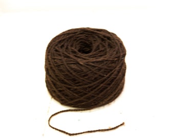 Marrone scuro - 100 g/3,5 oz - filato di lana rustico - Tappeti, maglia a mano, tufting, pantofole - C269
