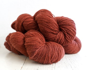 Burnt Brick New Zealand Wool Yarn - 100g Fingering Weight
