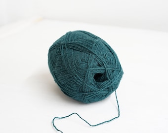 Fio de lã verde esmeralda da Nova Zelândia - 100g Fibra fina