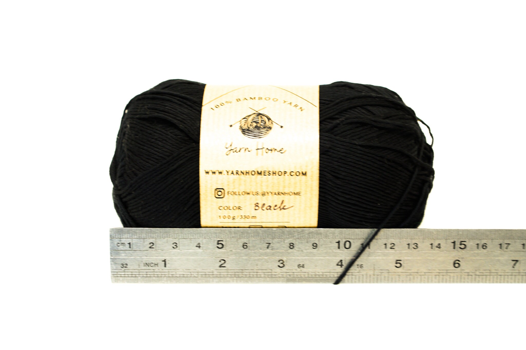 Black Bamboo Yarn 100 G. /330m. 100 % Bamboo Yarn Soft Cool Yarns Handcraft  Black Bamboo Yarn Black Thread for Summer Fine Blouse 