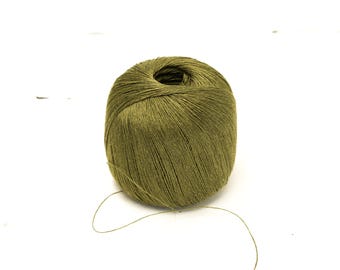 Golden Moss 100% Leinengarn – Lace-Stärke, 100 g / 600 m, zum Stricken, Häkeln und Weben