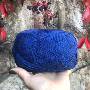 Blaues Garn aus Neuseeland Wolle - 100% Schurwolle - Häkelgarn Wolle - Hand- oder Maschinenstrickgarn - Sockenwolle - YarnHome