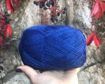 Blue New Zealand wool yarn - 100% wool yarn - crochet thread wool - Hand or machine knitting yarn - Socks wool yarn - YarnHome
