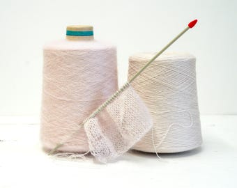 Pearl Blush Lana Gatto Mohair Silk Merino Garnset: Luxuriöses Spitzenstrickgarn (100 g)