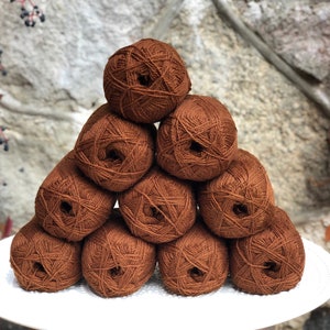 Karamellfarbenes Wollgarn - Neuseeland 100% Wollgarn - Fingering Wollfaser - Hand-, Maschinenstrickgarn - Sockenwollgarn - Webwollgarn