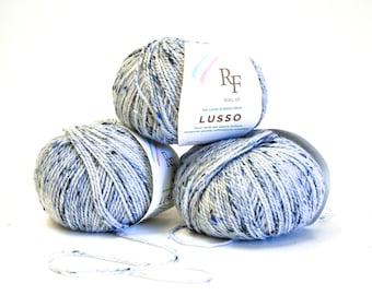 Blue Alpaca Merino Yarn, Rial Filati LUSSO, Baby Yarn, Sport Weight, 50g/175m