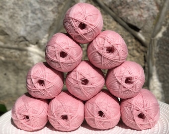 Pink New Zealand Wool Yarn – Fingering Weight, 100g/350m -C507