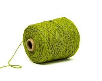 Lime grün - Neuseeland Wolle Garn: Rustikales Worsted zum Stricken, Tufting (500g / 890 m) - 57