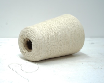 Milchweißes Baby-Alpakagarn (100 %), 500-g-Konus (6000 m), feines italienisches Garn, begrenzte Stückzahl