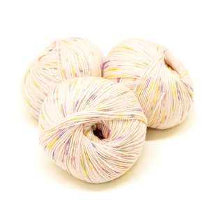 Filato di lana super merino Baby Supremo 50 g/200 m, rosa tenue, per lavori a maglia per neonati, kand knitting, uncinetto, lana delicatamente stampata, prodotto in Italia.