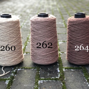 Elfenbein, Sand-Braun, Taupe Wollgarn in Kone - 500 g/550 m - Wolle für Tufting Gun - Wolle aus Neuseeland Wolle - Wollgarn - Teppichherstellung Wolle - Aran Wolle