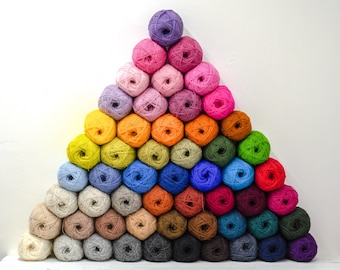 100% New Zealand Wool, Fingering Yarn, 60 Colors, Knitting, Crochet - 100g./3,5 oz.
