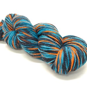 Filato rustico della Nuova Zelanda, 80% lana, 20 PO/ 100 g/300 m, di colore smeraldo, grigio e arancione, per lavorare a maglia plaid, calzini, cinture, pantofole e articoli per bambini.