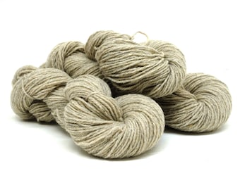 Natural Soft Grey Wool Blend Yarn - 40% Dog Fur, alpaca - DK Yarn 100g/250 m