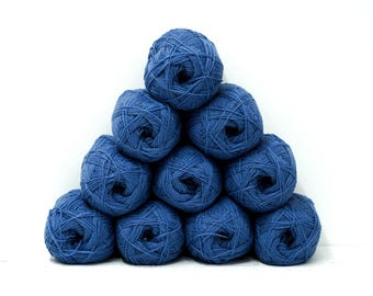 Denim Blue New Zealand Wool Yarn – Fingering Weight, 100g/350m - 438