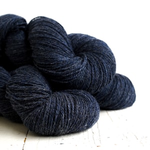 Denim blue wool yarn - 100g./3,50 oz. - New Zealand wool for hand or machine knitting, weaving plaids, cardigans, knitter gift - 470 Color