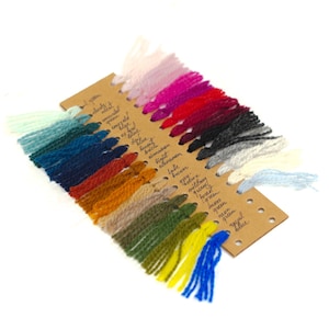 Kaart met zachte merinowolgarens 32 kleuren - 100% vingerwolvezel voor hand- of machinaal breigaren - knutselen voor kinderen volwassenen, woondecoratie