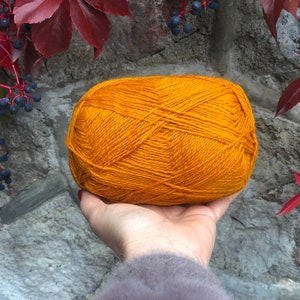 Pumpkin Color Wolle aus Neuseeland Wolle 100% Wolle - Fingering Wollfaser - Hand- oder Maschinenstrickgarn - Sockenwolle - YarnHome