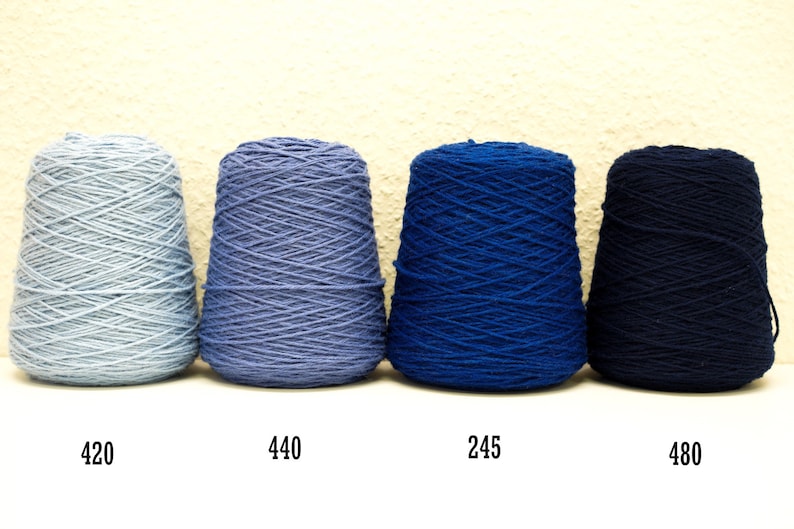 Fil de laine de Nouvelle-Zélande multicolore en cônes 500 g/550 m laine pour tufter au pistolet, fabrication de tapis, tricot, crochet, décoration de maison, 42 couleurs image 2