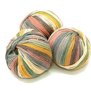 Braun-senfgrau Jacquard 80% Wollmischung 50g./125 m ein schöne Farben , Baby Strickzeug, Damenpullover - Rial Filati - 806