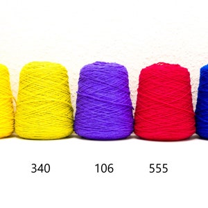 Multi colored New Zealand wool yarn in cones 500 g/550m wool for tufting gun, rug making, knitting, crochet, home decoration, 42 colors image 9