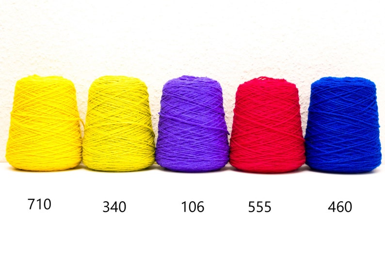 Filato di lana neozelandese multicolore in coni 500 g/550 m lana per tufting gun, realizzazione di tappeti, lavoro a maglia, uncinetto, decorazione domestica, 42 colori immagine 9