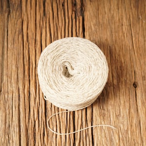 Sand-white melange wool yarn - New Zealand wool in cone 100g/3.5oz - Fingering wool - 100% wool yarn for weaving plaids, socks knitting-280