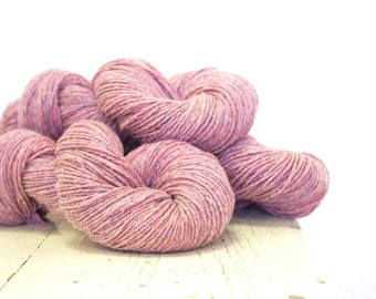 Fil mélangé de laine de couleur rose cendré - 80 % laine 20 PO - 100 g/233 m de fil doux, pour tricoter main, tissage, chaussettes, pour tricoter des vêtements d'extérieur, fil pour bébé