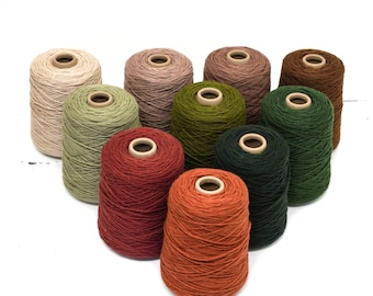 Rustikales Neuseeland Wolle Garn: Erdfarben Kollektion für Tufting, Stricken - 500g Kone