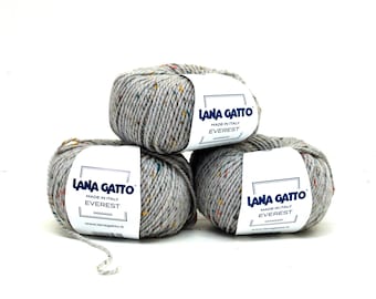 Tweed gris - Lana Gatto Everest – 95 % merino - 50 g / 100 m (109 yd), DK