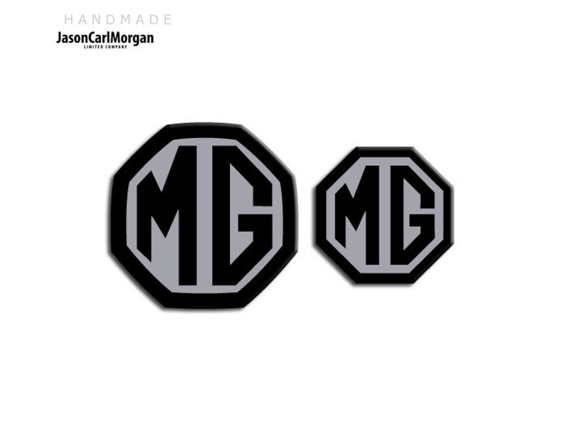 MG ZR MK1 LE500 Style Badge Inserts Front Rear Set 59mm Black Carbon Badges