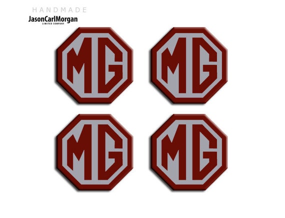MGZT MGZT-T Alloy wheel centre cap badge inserts 4 off Burgundy & Cream 