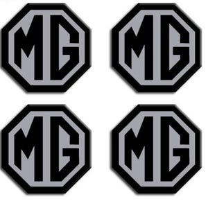 ZRZS ZT Alloy Wheel Centre Caps Logo Badges for MG 45mm Badge Black & Silver