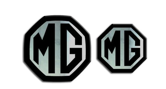 Set 2 Stemmi Adesivi Targa Posteriore E Anteriore Per MG ZR ZS ZT ZT-T - Emblema Centro Ruota