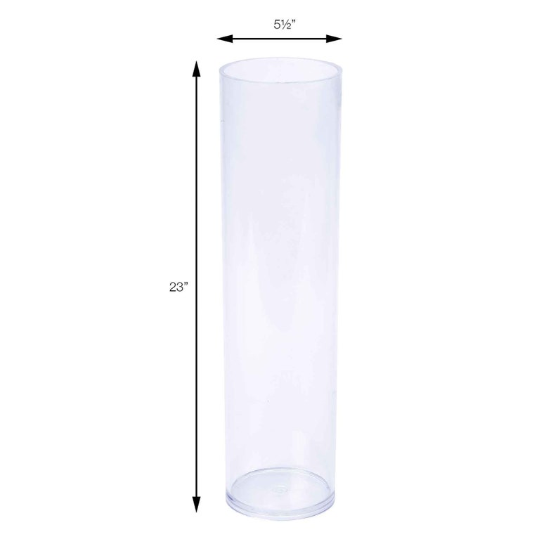 Simply Elegant Clear Plastic Cylinder Container 23 Inches Tall Etsy