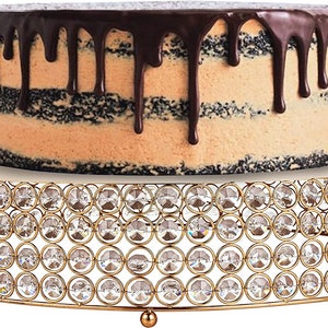 Crystal Cake Stand 10&quot;-Gold