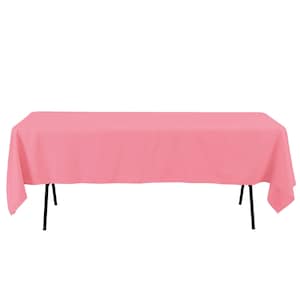 Rectangle Polyester Table Cover - 60 x 102 Inches - White