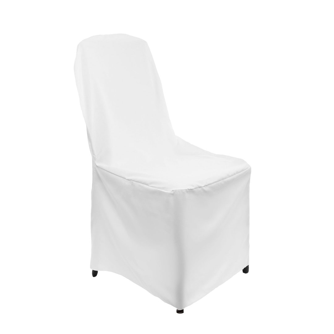 Polyester Folding Chair Covers White Etsy
