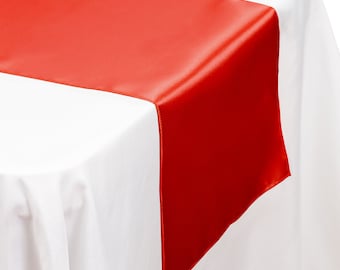 Satin Table Runner | Table Runners for Wedding, Birthday Parties, Banquets Decorations | 14”W x 108”L