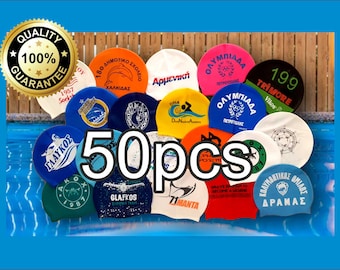 50 pcs custom 100% Silicone Swimcaps