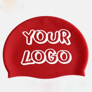 Silicone swim cap custom print image 4